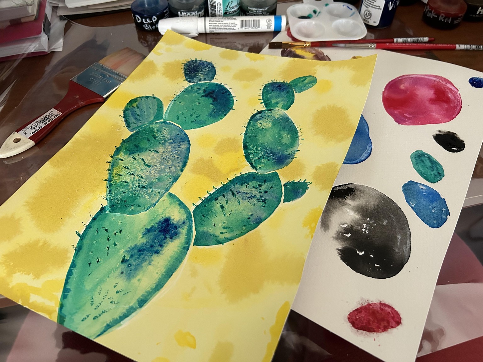 Liquid Watercolor Cactus follow along - image 1 - student project