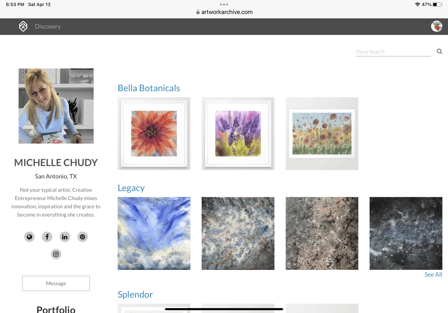 Artwork Archive Portfolio - image 1 - student project