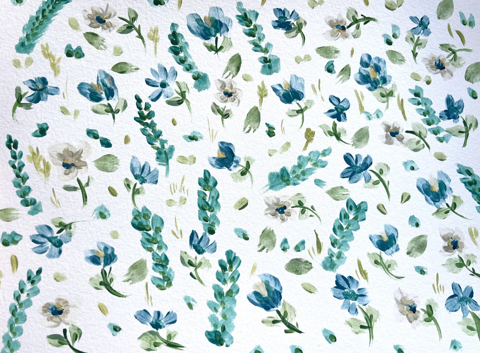 Gouache Wildflowers - image 1 - student project
