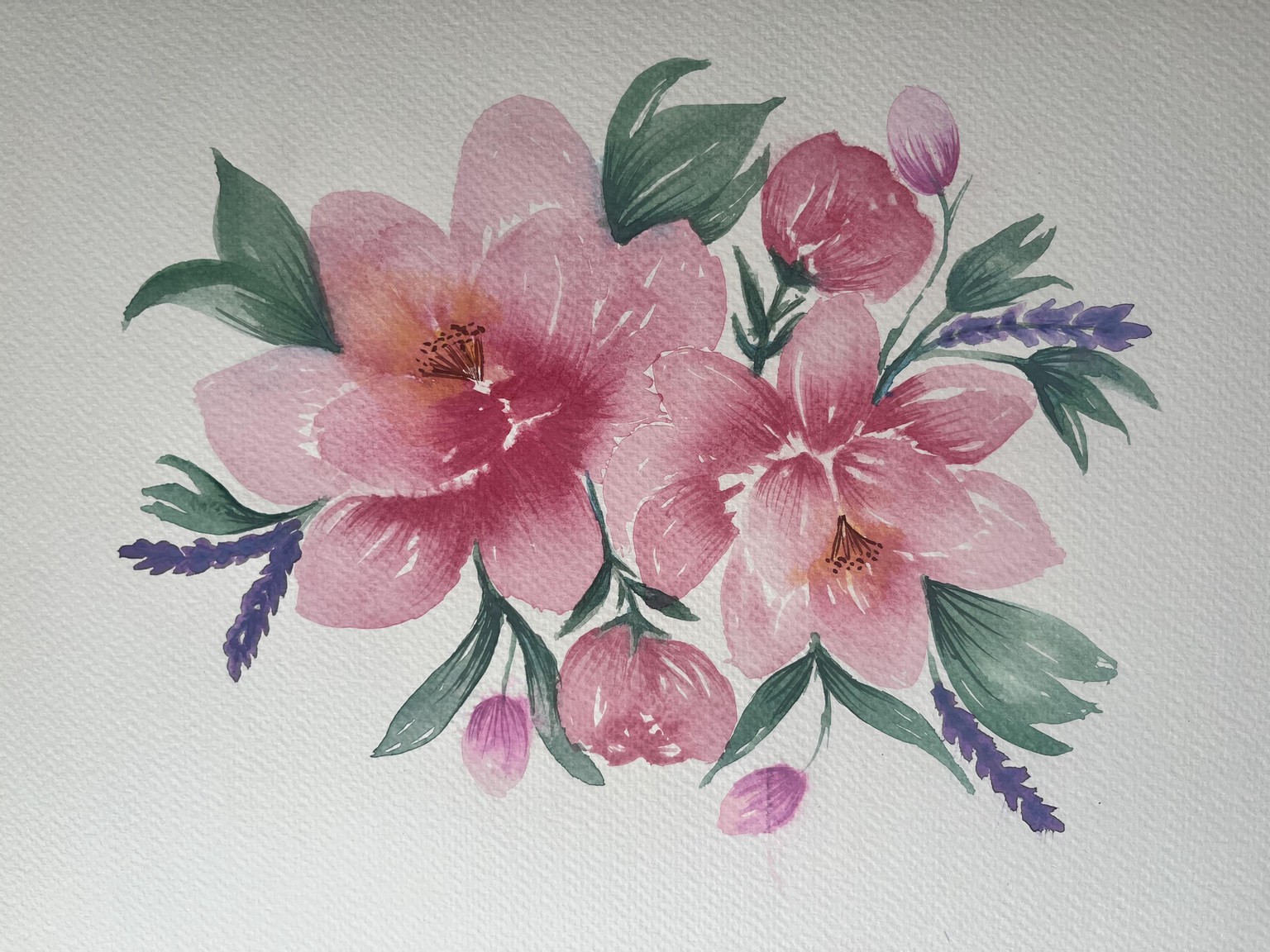 Watercolor Peonies - image 1 - student project