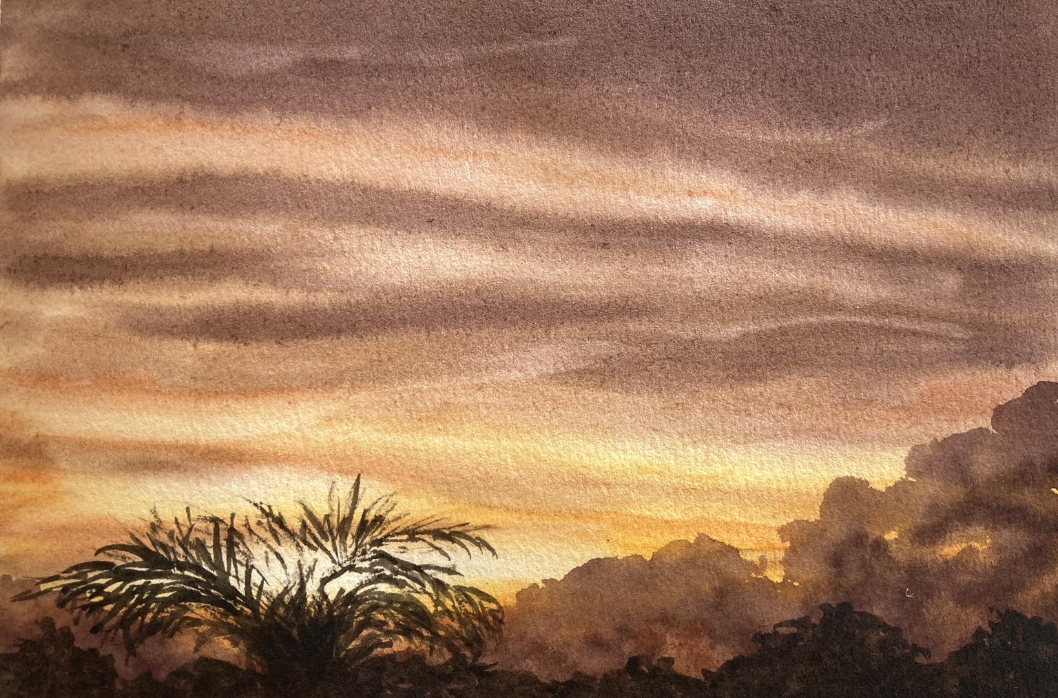Wet-on-wet skies - image 2 - student project