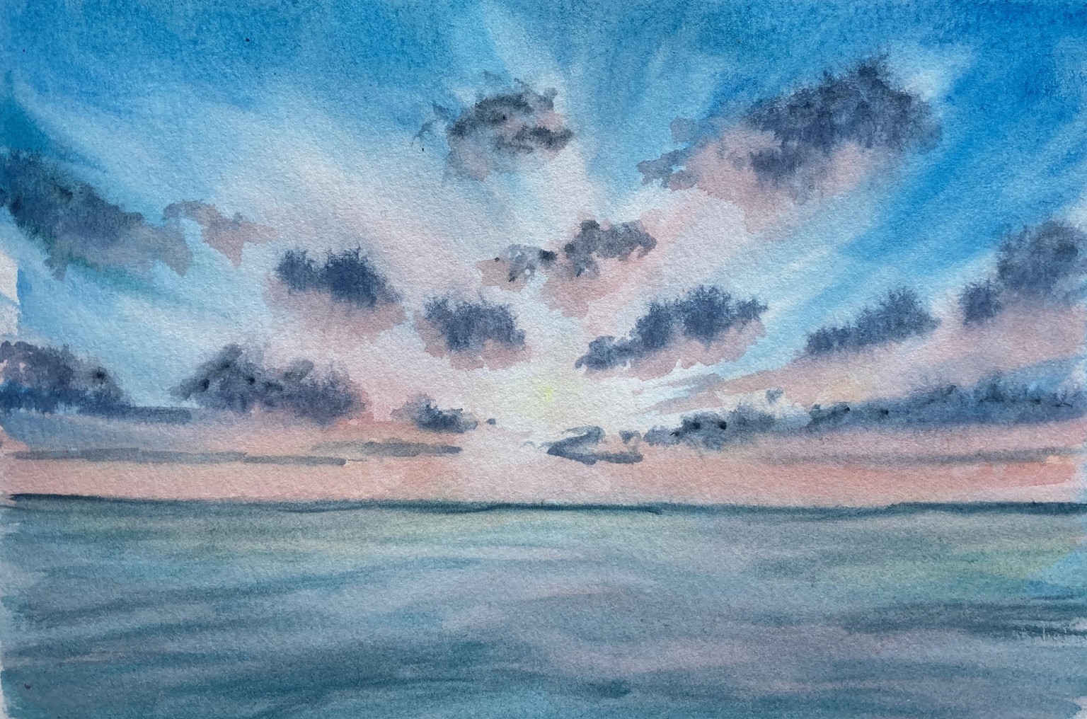 Wet-on-wet skies - image 3 - student project