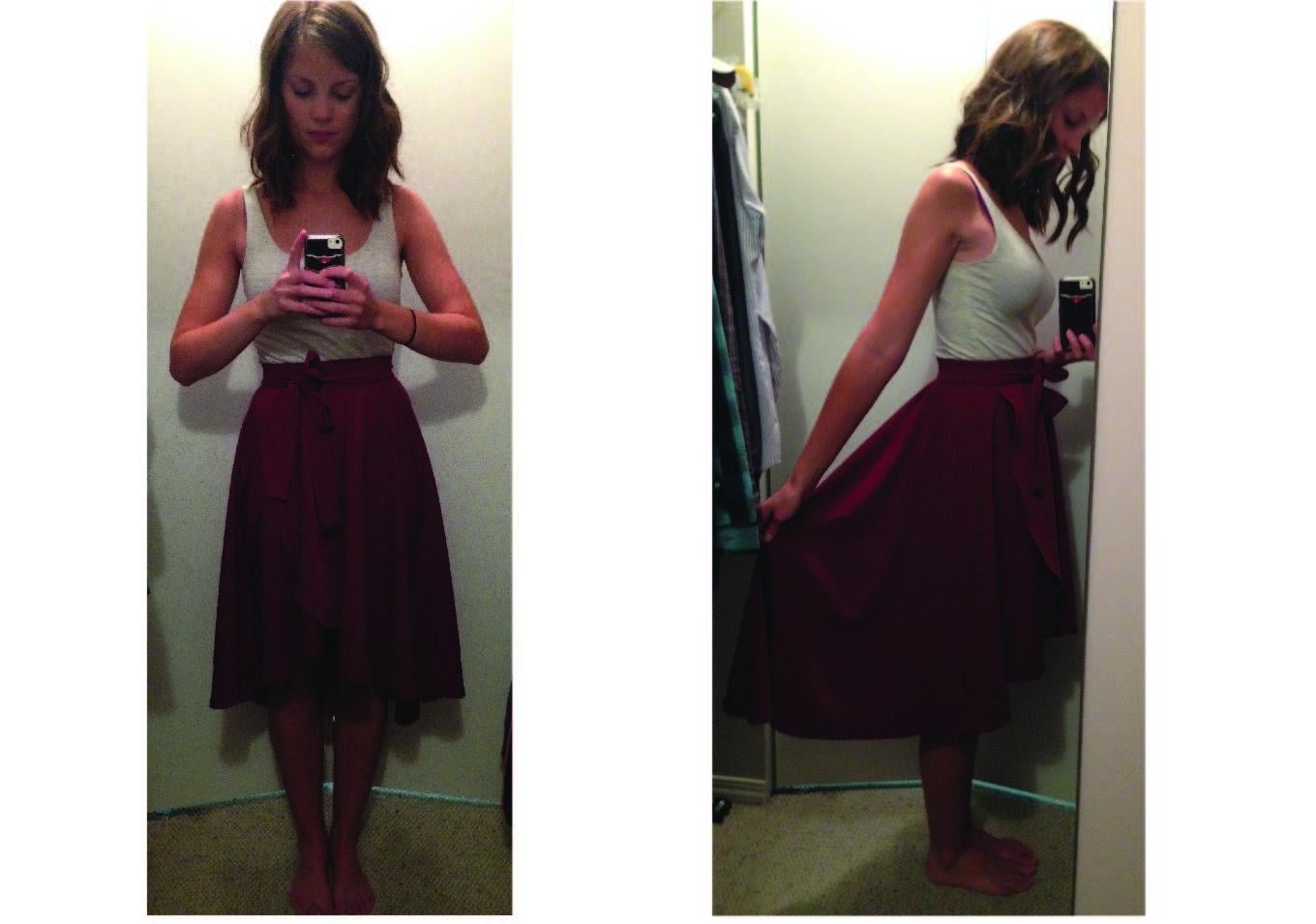 Wrap Circle Skirt - image 3 - student project