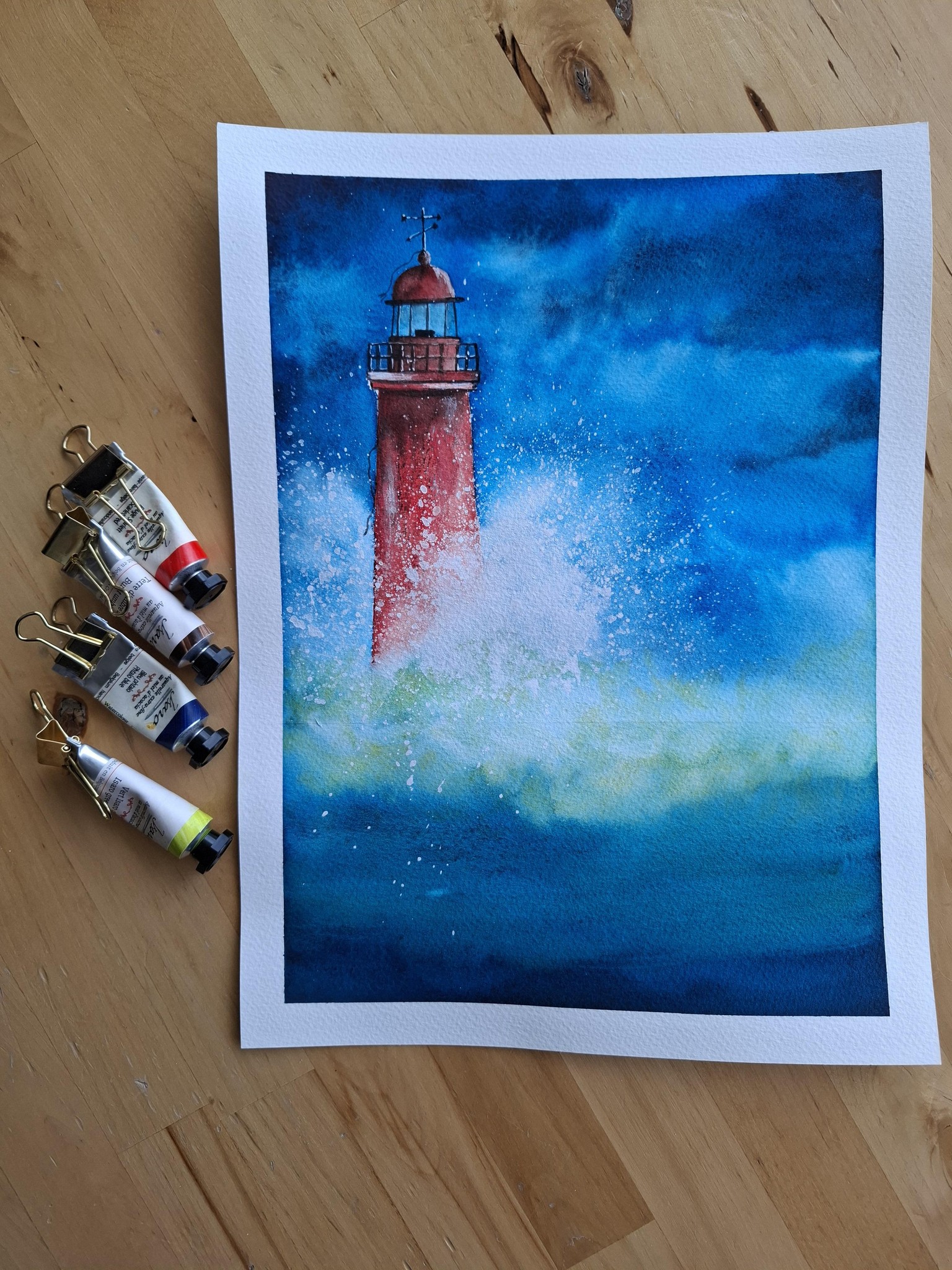 Vague s'écrasant sur un phare - image 2 - student project