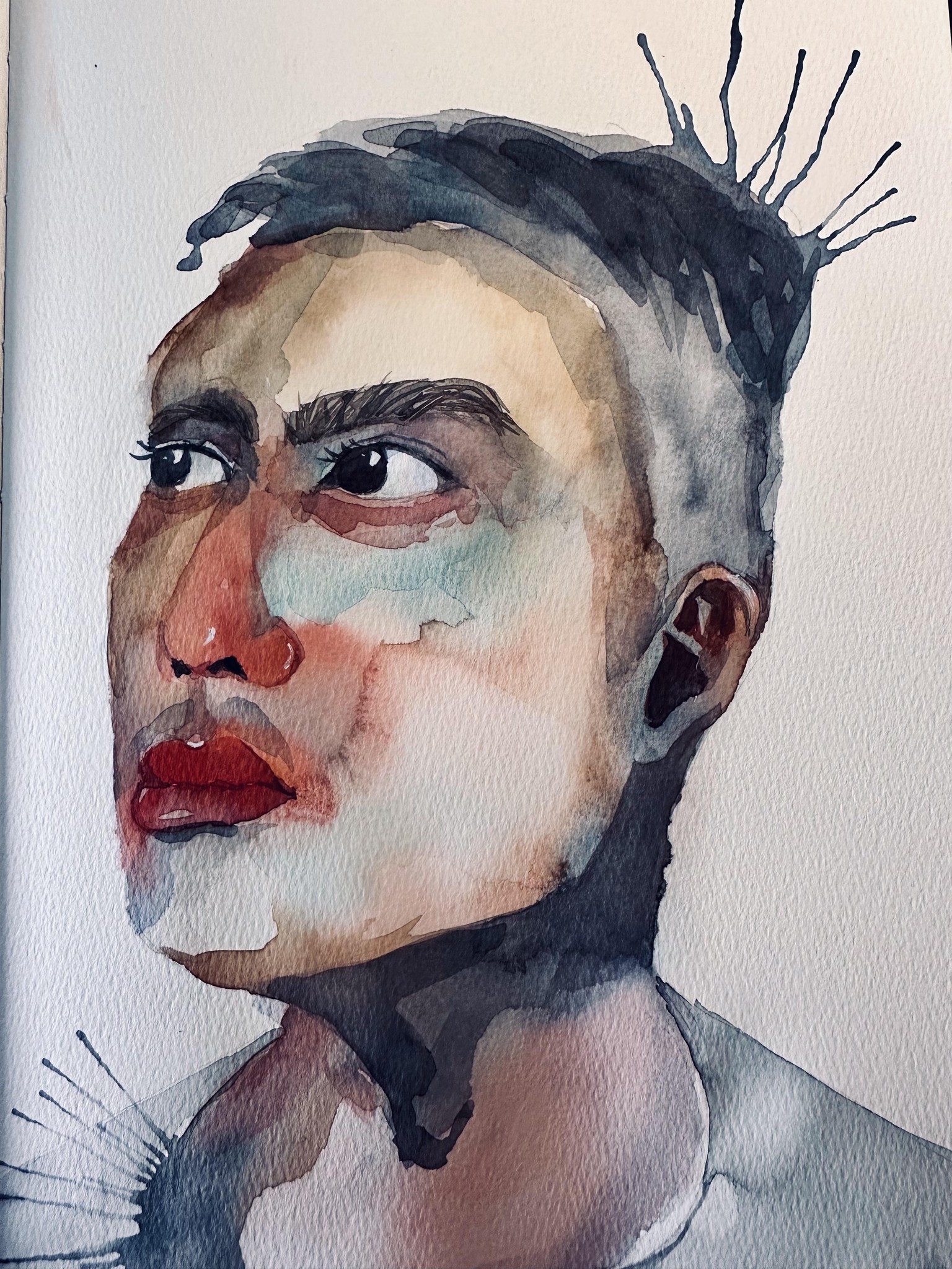 Beauty with flower & Face 2 - image 1 - student project