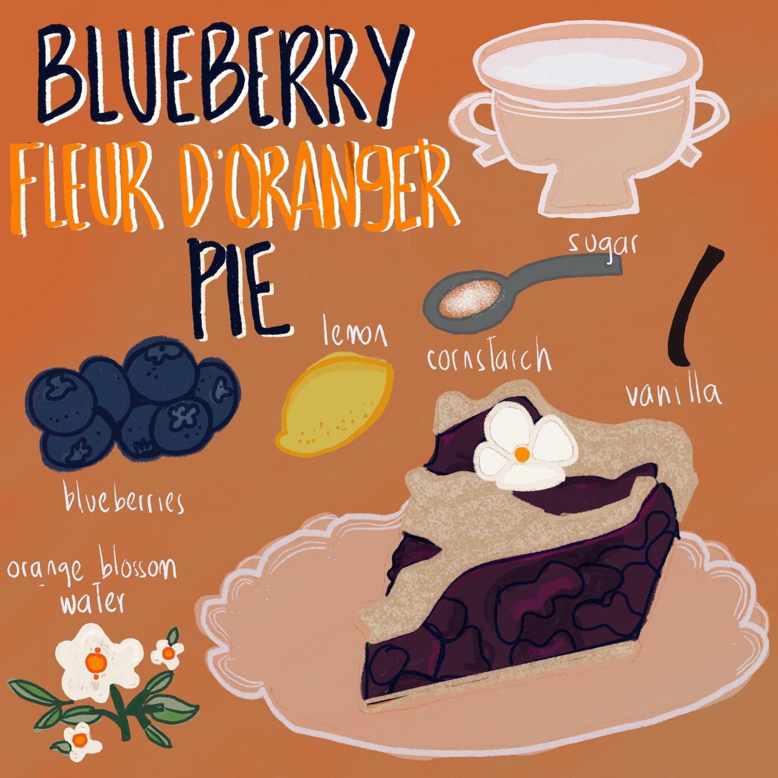 Blueberry Orange Blossom Pie - image 1 - student project