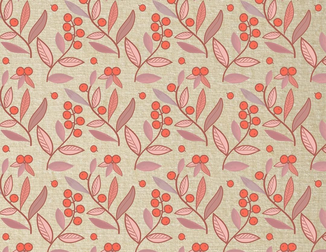 Berries&Leaves - Easy Pattern in Adobe Ps - image 1 - student project