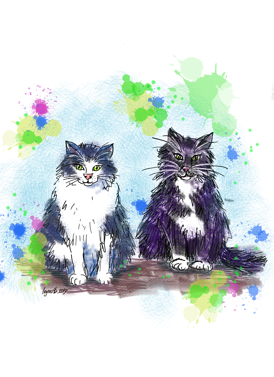 Cartoon Cat Pet Portraits - image 3 - student project