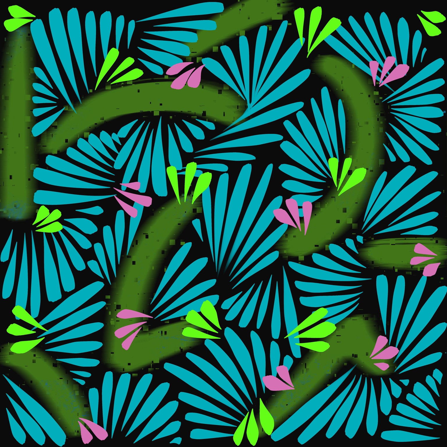 Abstract murals in Procreate - image 1 - student project