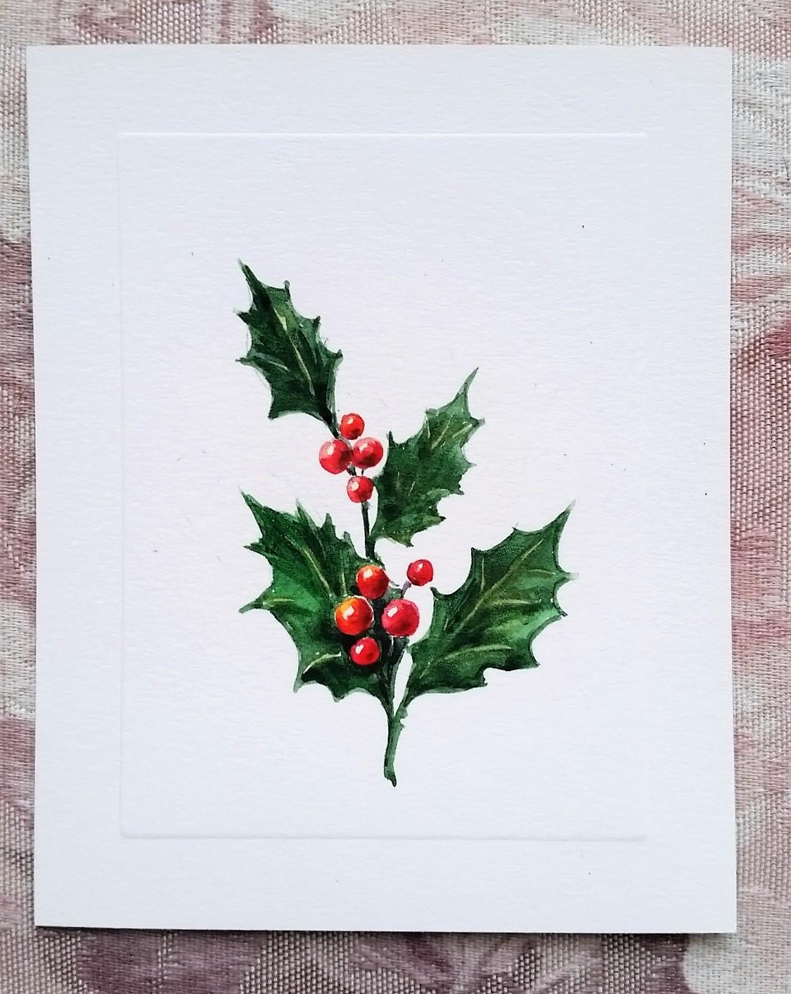 Painting Winter Greenery in Watercolor - image 1 - student project