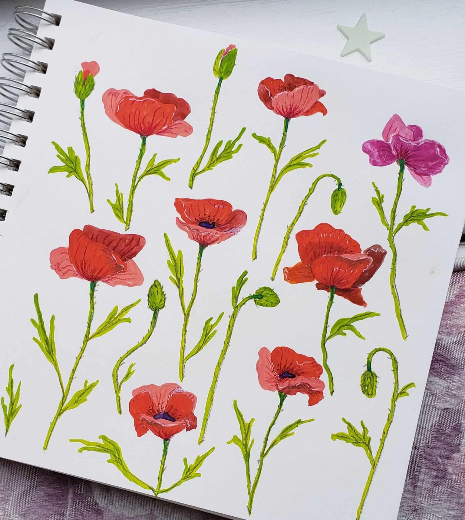 Floral Patterns in Gouache with Mel - image 1 - student project
