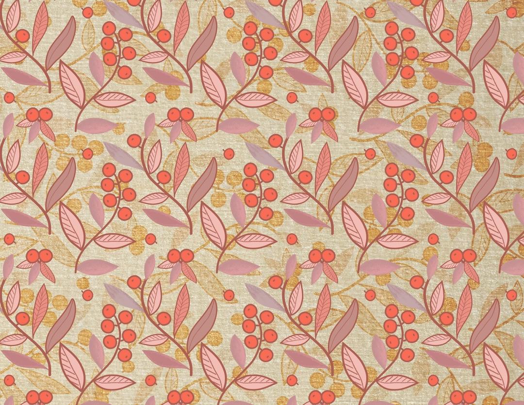 Berries&Leaves - Easy Pattern in Adobe Ps - image 2 - student project