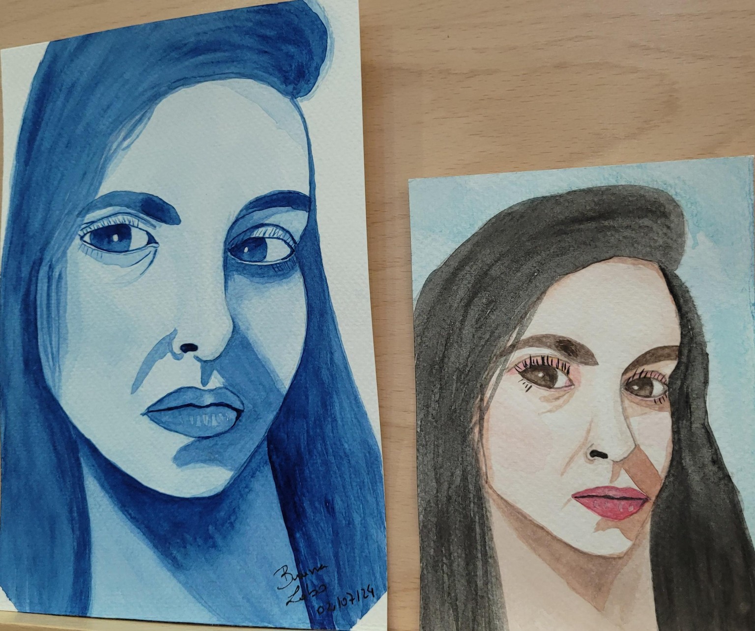 Auto retrato aquarela - image 1 - student project