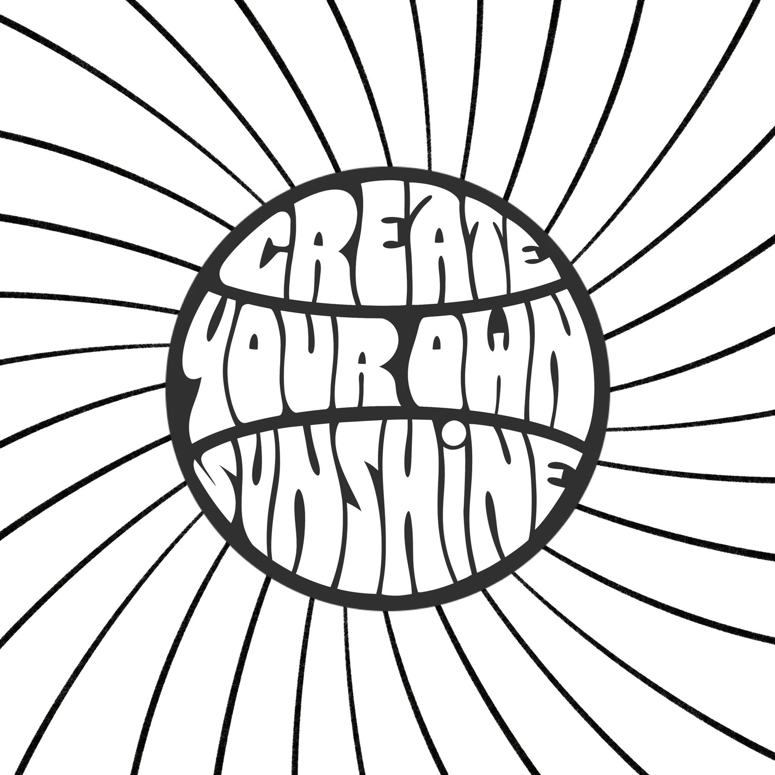 Retro lettering - sunshine, flowers, and roller skates! - image 1 - student project