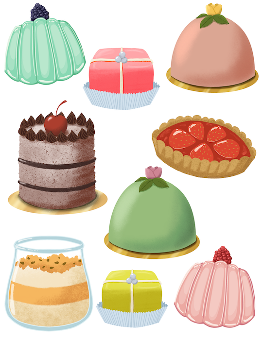 Patisserie stickers - image 4 - student project