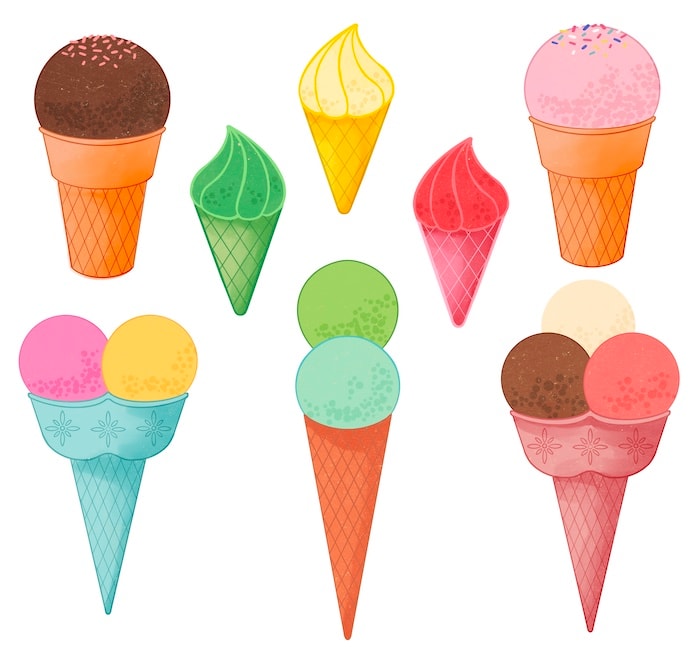 ice cream cone stickers - image 2 - student project