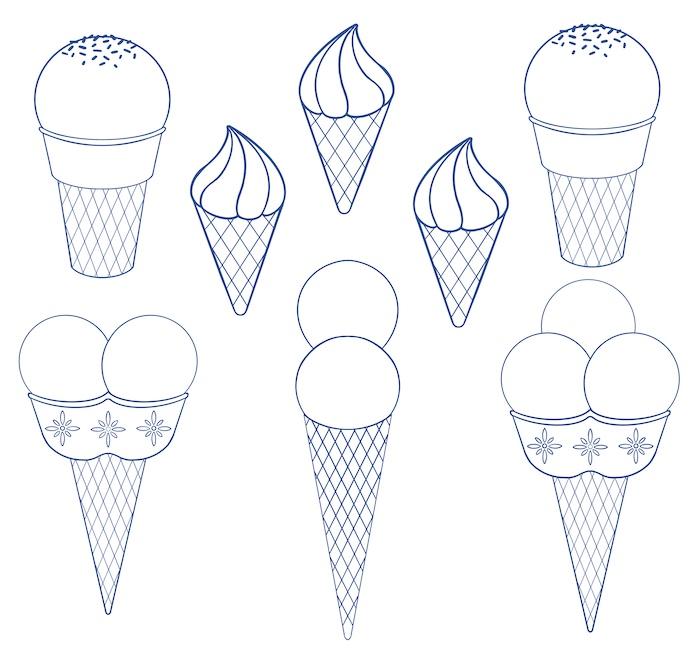 ice cream cone stickers - image 1 - student project