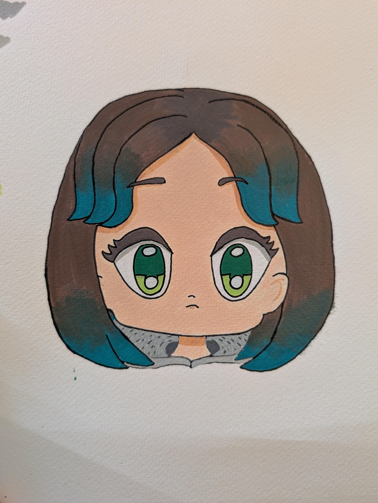 Chibi Portrait with Acrylic Markers - image 2 - student project