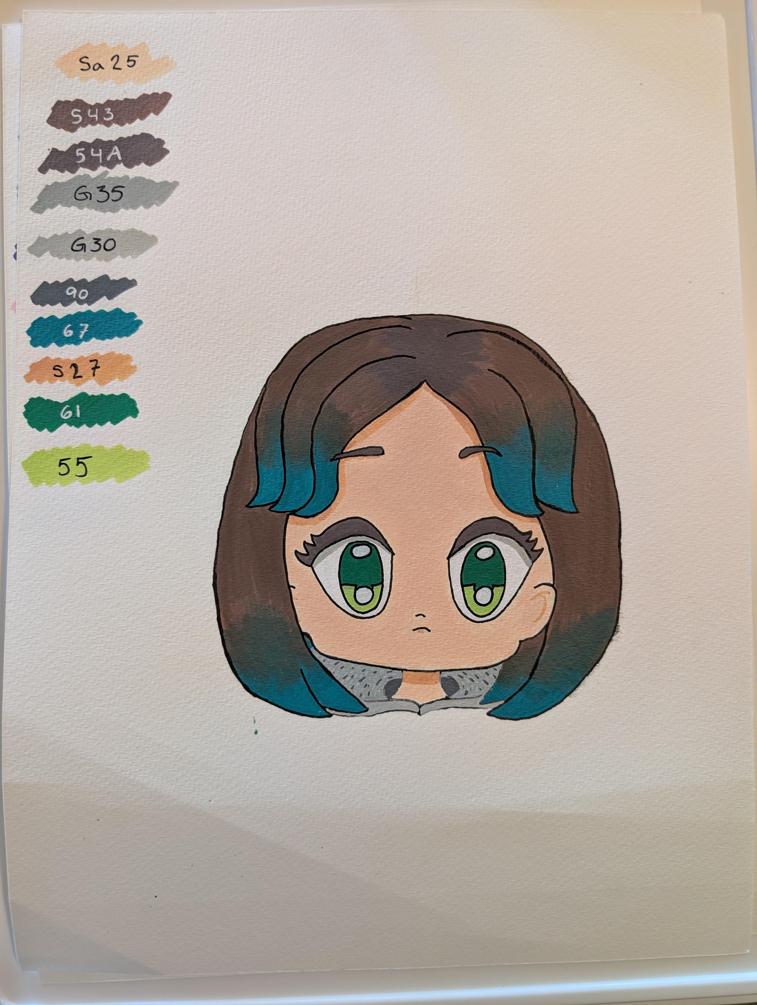 Chibi Portrait with Acrylic Markers - image 4 - student project