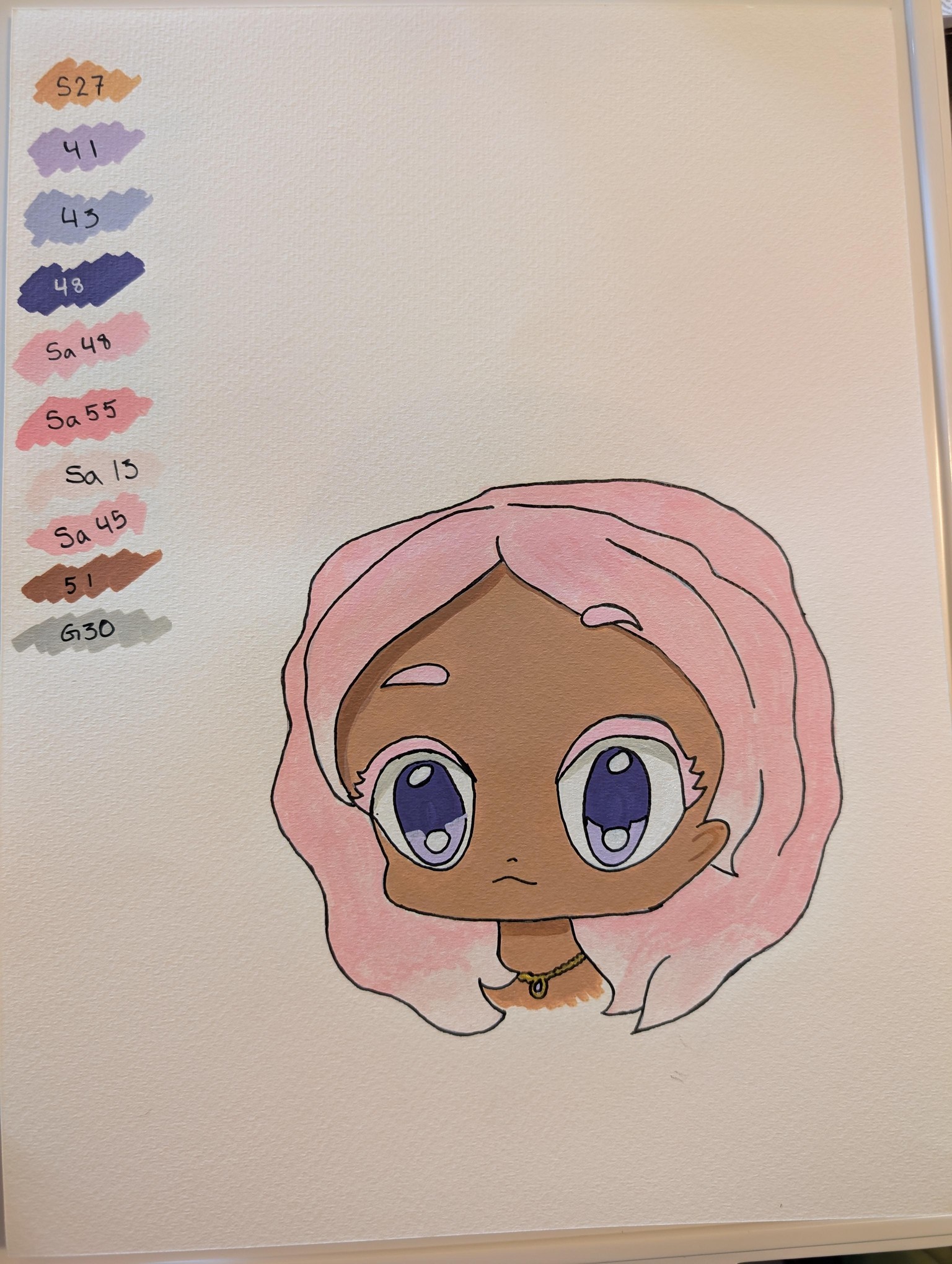 Chibi Portrait with Acrylic Markers - image 3 - student project