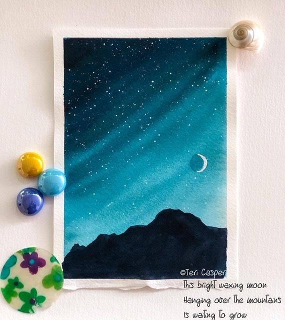 Classic night, Twilight night sky, Textured sky and Galaxy with printing - image 2 - student project