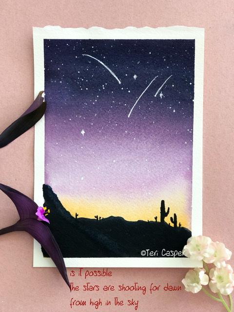 Classic night, Twilight night sky, Textured sky and Galaxy with printing - image 3 - student project