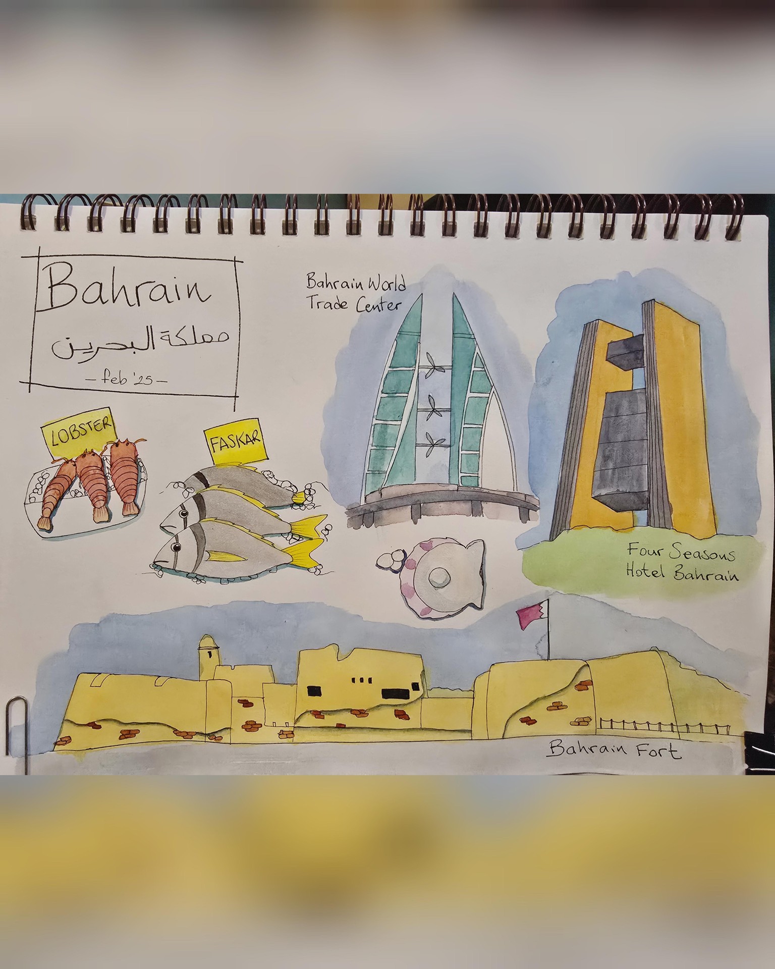 Sketches from my trip to Bahrain - image 1 - student project