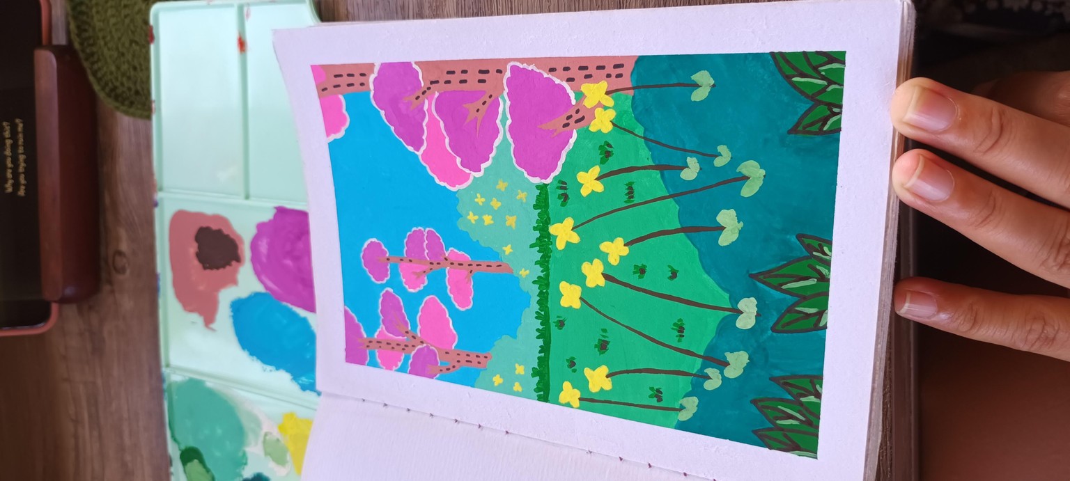 Gouache Landscape - image 1 - student project