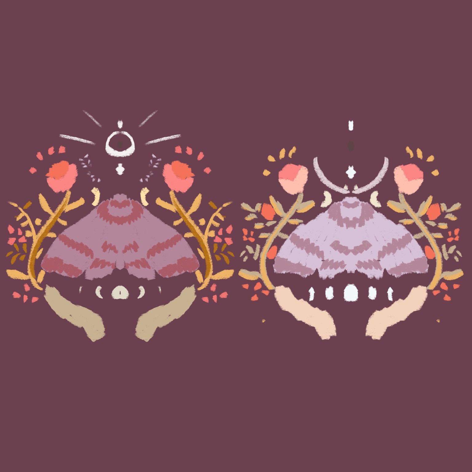 Mystical moth illustration - image 2 - student project
