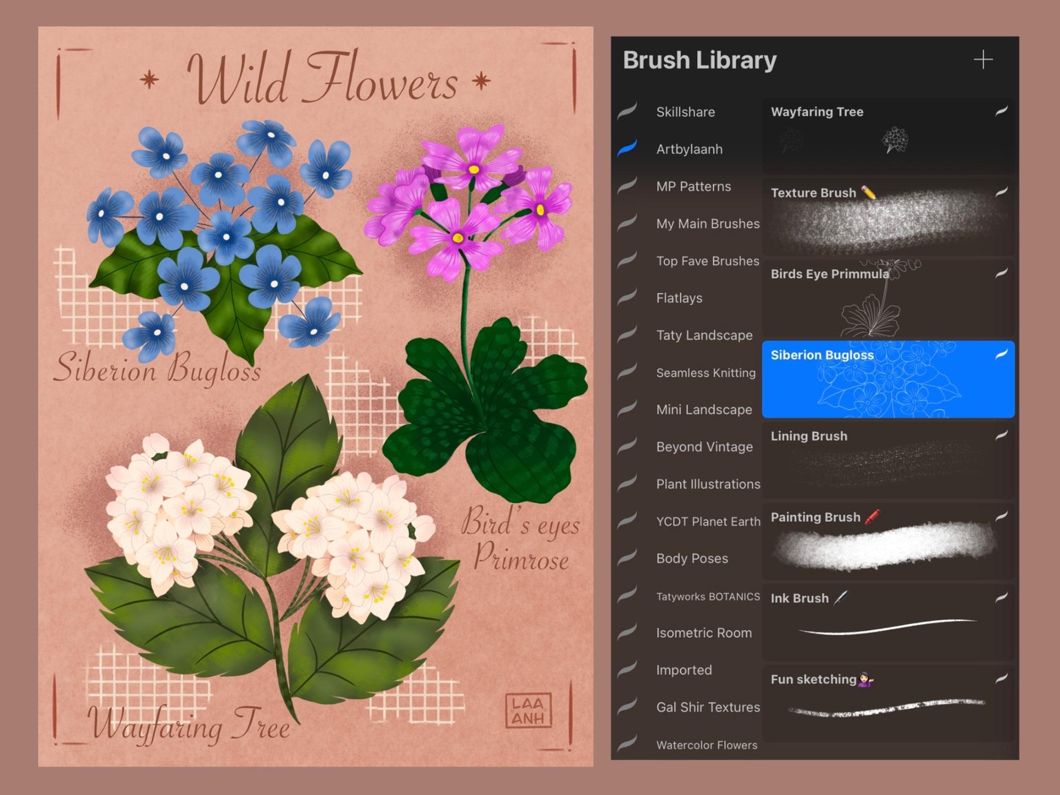 Wild Flower by my own brushes - image 1 - student project