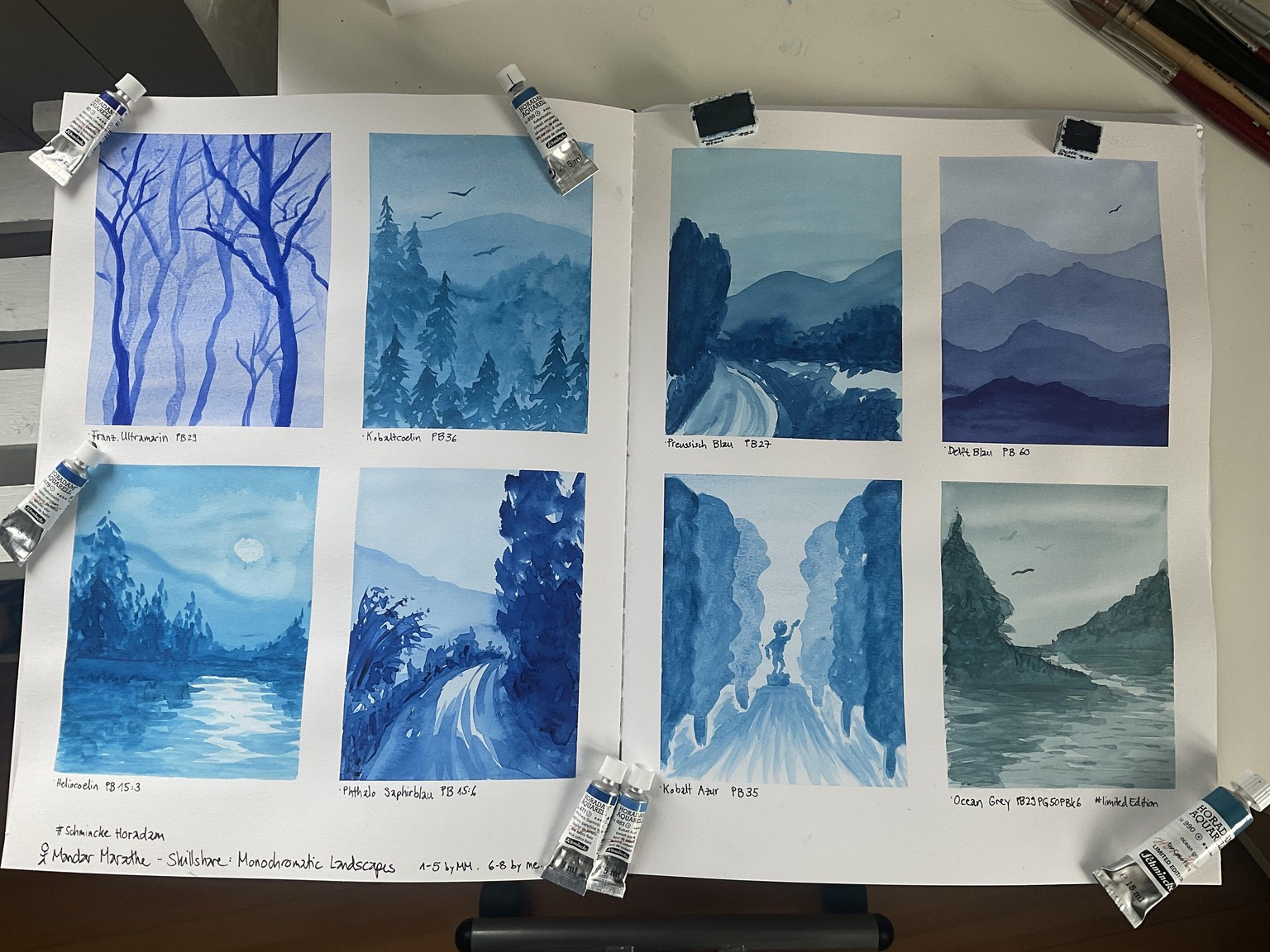 Monochromatic Landscapes #Watercolour - image 2 - student project