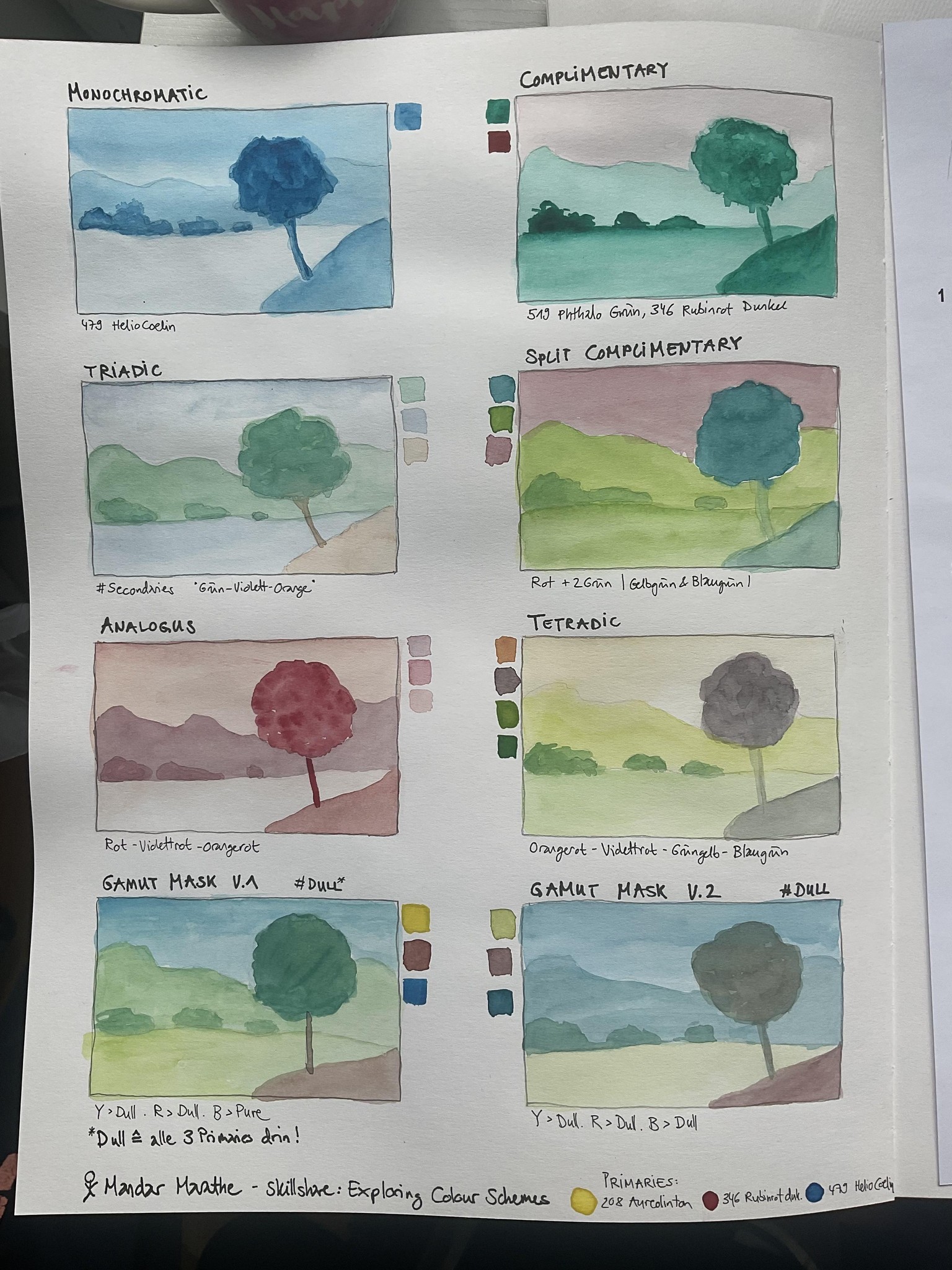 Colour Schemes #Watercolour #Acryl - image 1 - student project