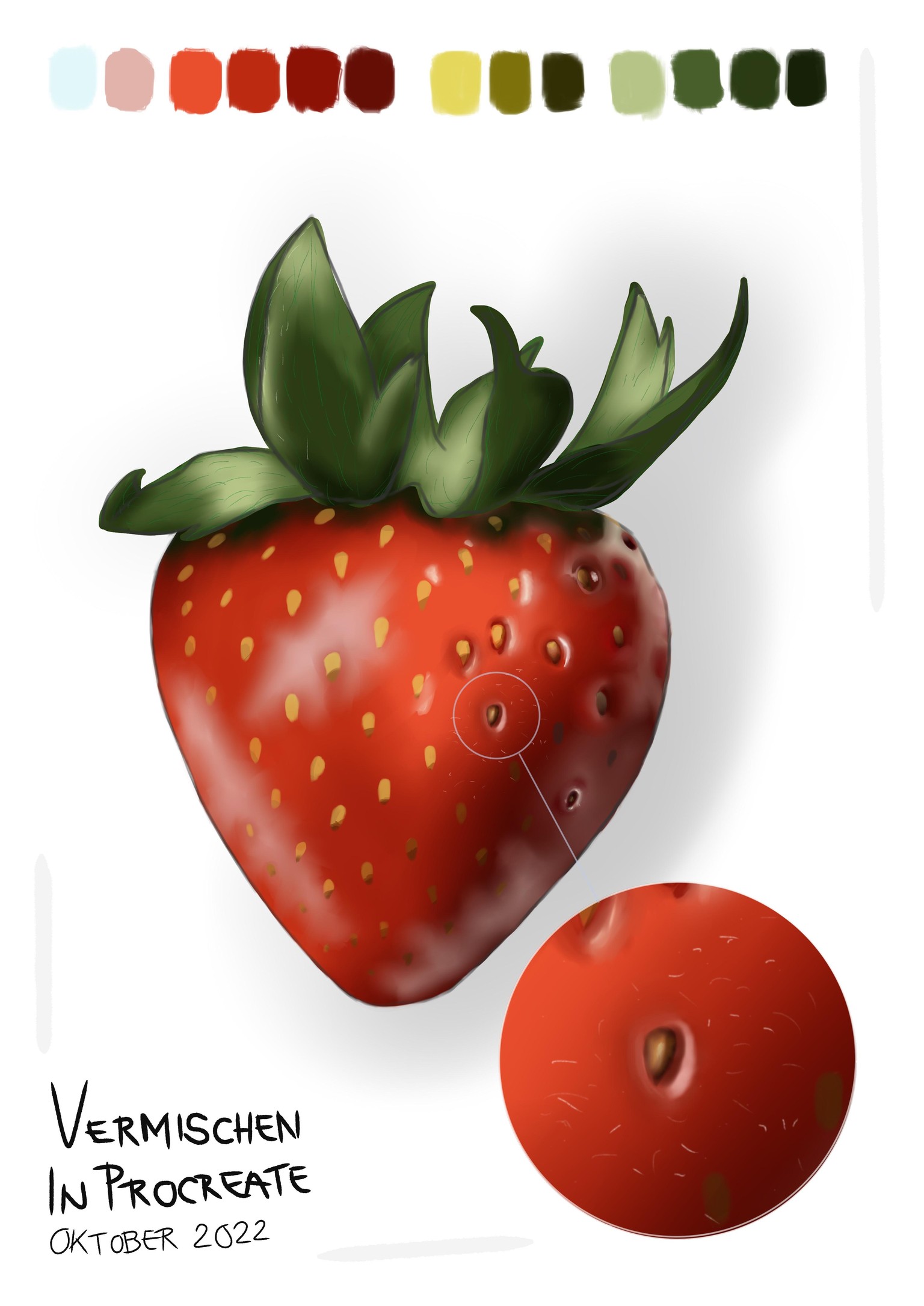 Strawberry Sketch #Procreate - image 1 - student project