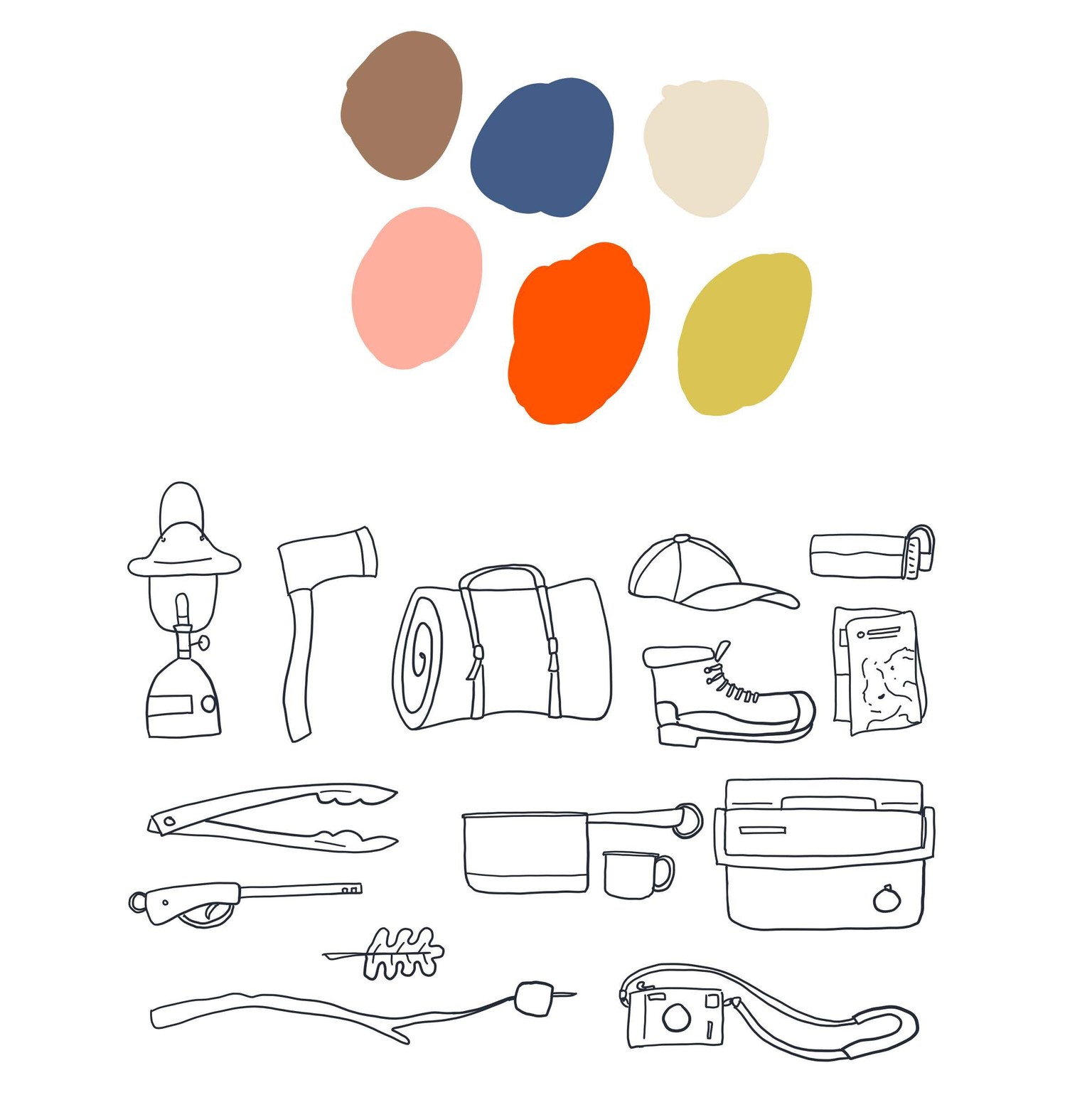 Camping Motifs with Adobe Fresco - image 2 - student project