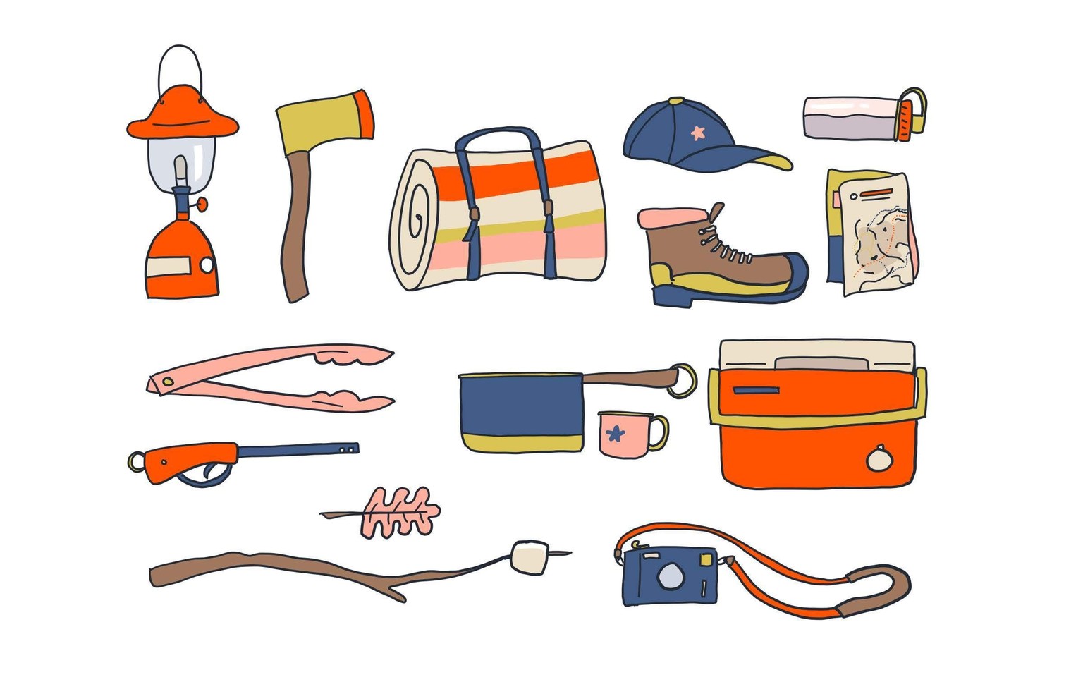 Camping Motifs with Adobe Fresco - image 3 - student project