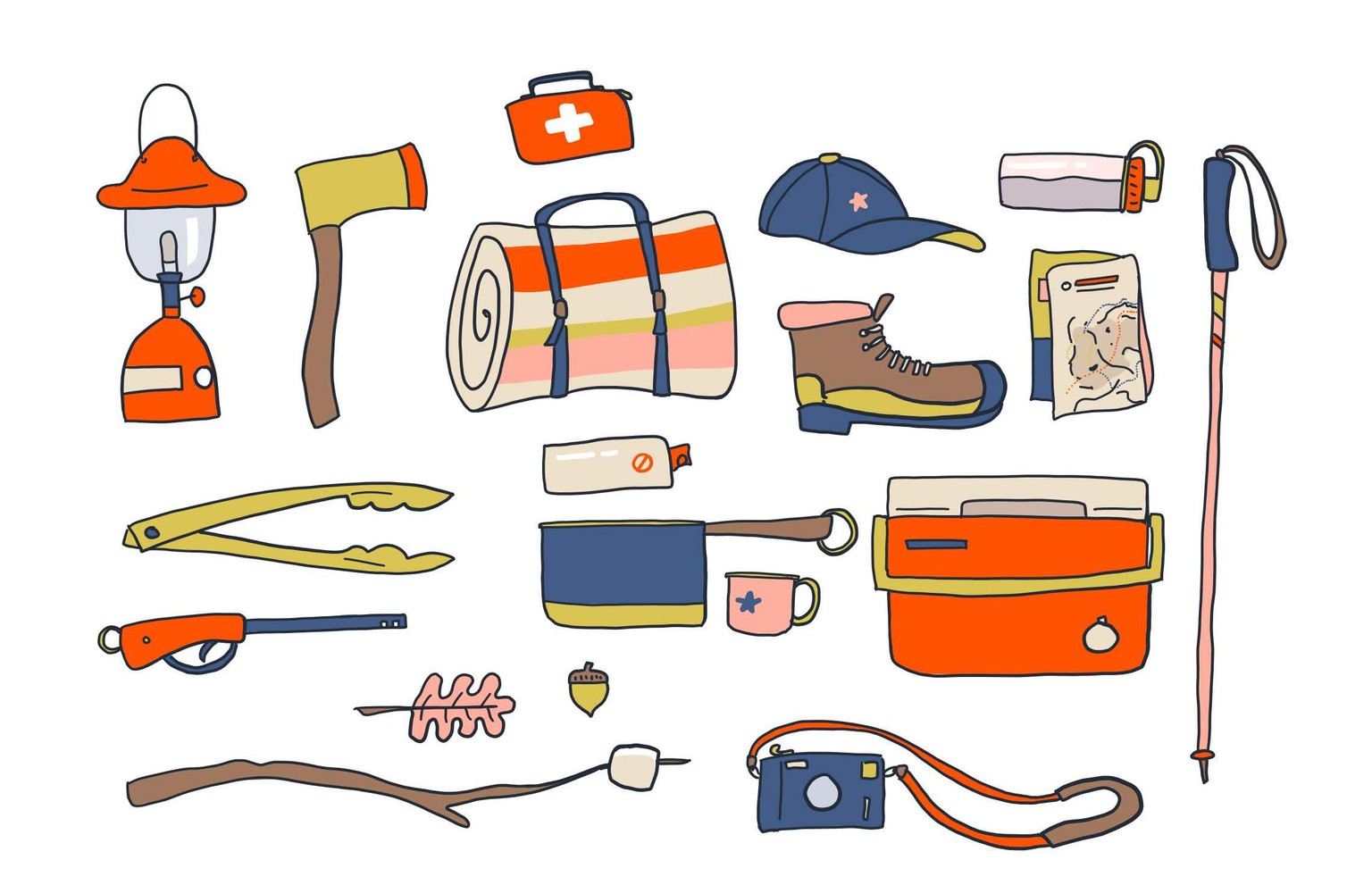 Camping Motifs with Adobe Fresco - image 4 - student project