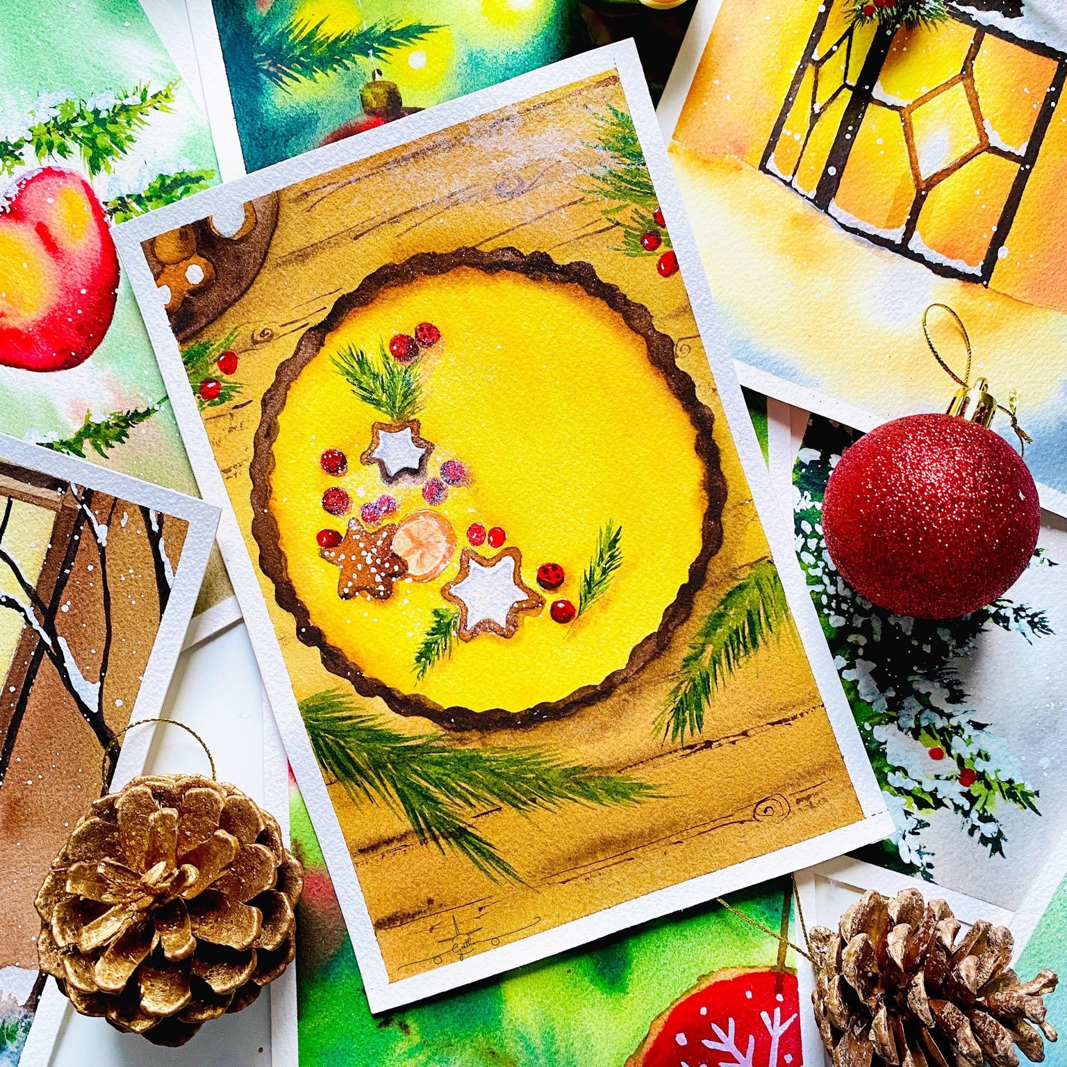 Countdown to Christmas with Watercolours - image 10 - student project