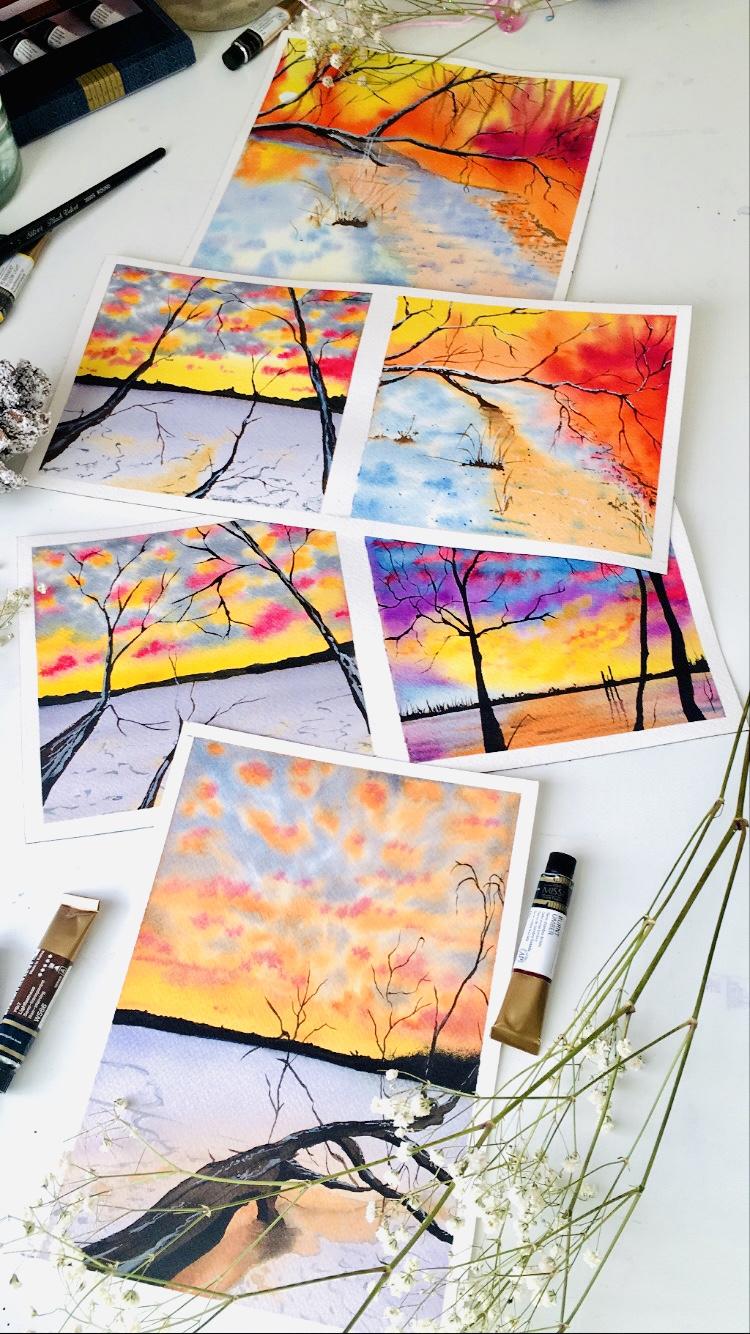 Winter landscape with dramatic sky - image 2 - student project