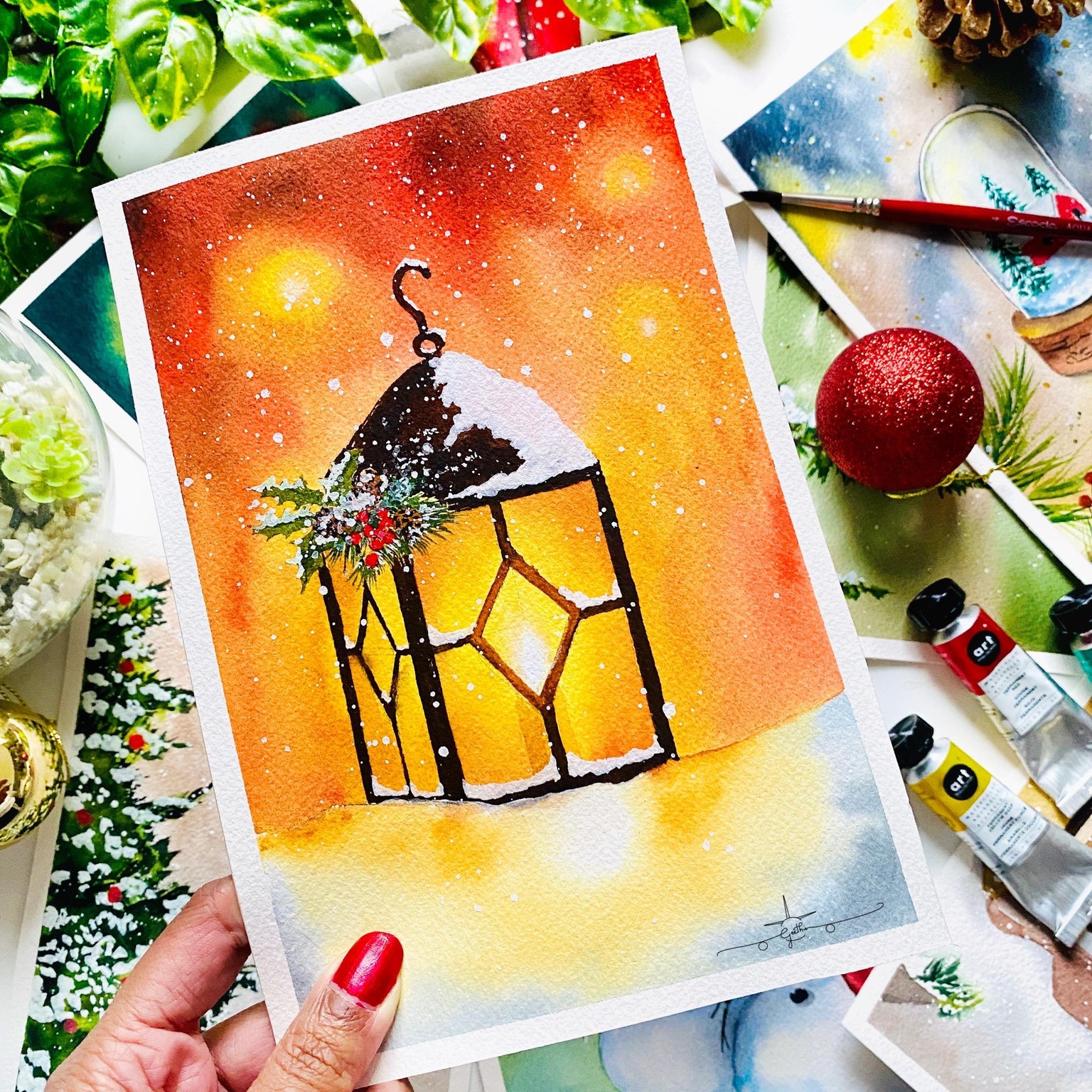 Countdown to Christmas with Watercolours - image 9 - student project