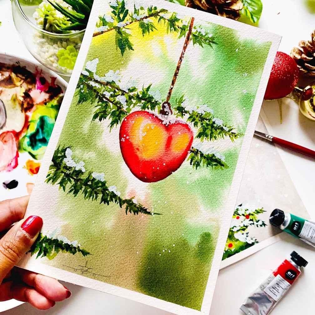 Countdown to Christmas with Watercolours - image 2 - student project