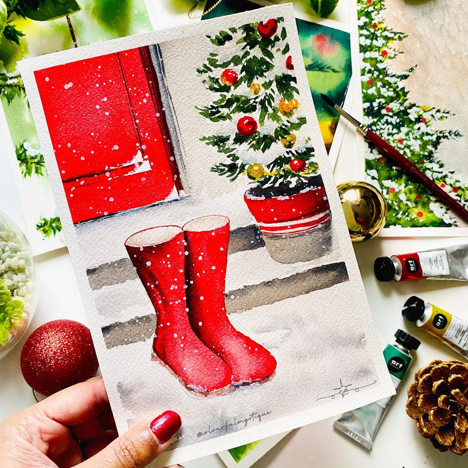Countdown to Christmas with Watercolours - image 5 - student project