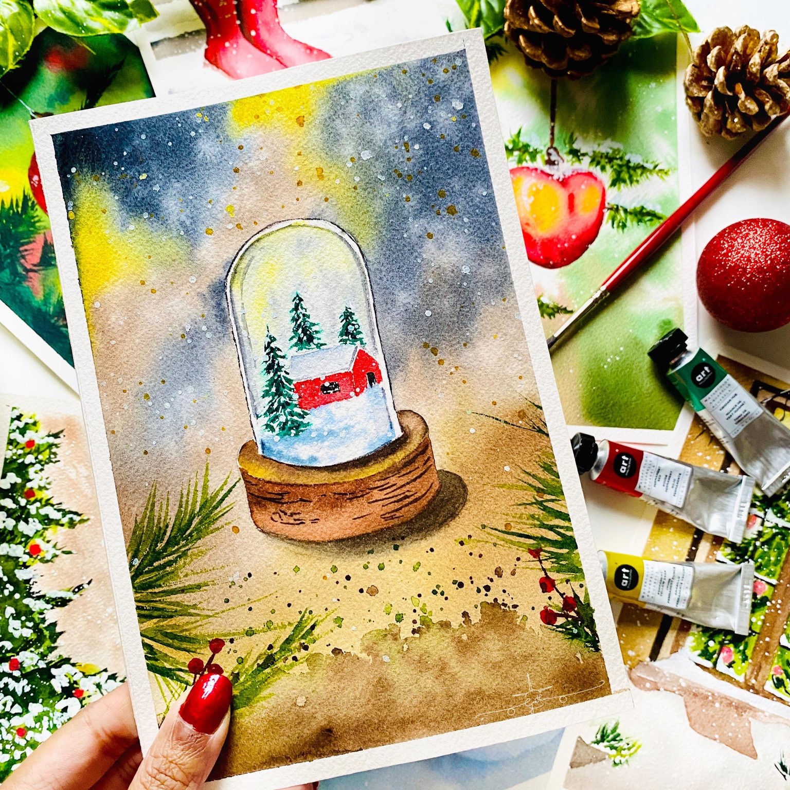 Countdown to Christmas with Watercolours - image 8 - student project