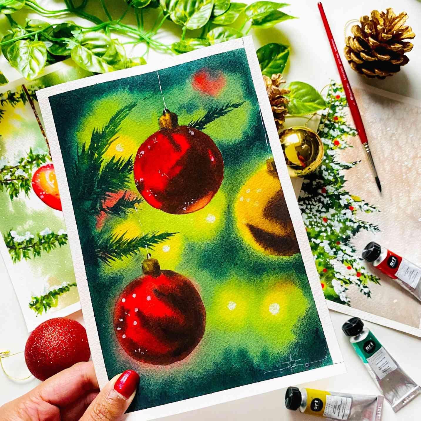 Countdown to Christmas with Watercolours - image 3 - student project