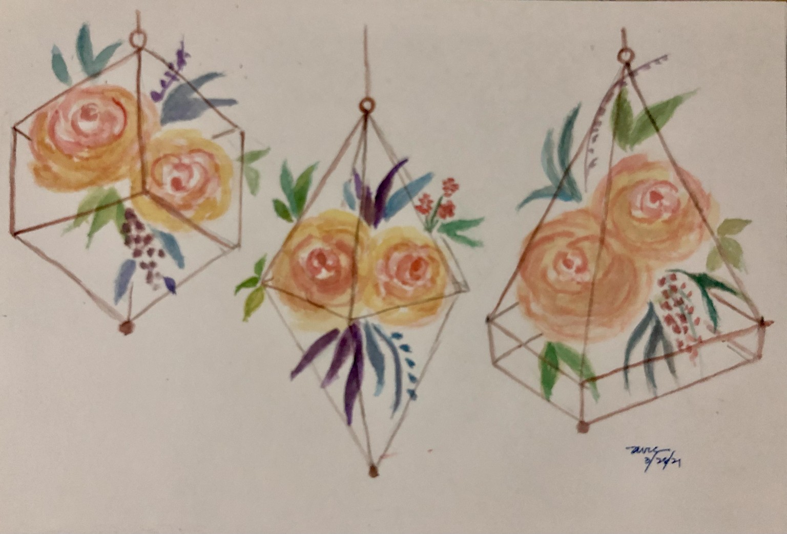 Roses - Loose in Pastel Colors - image 1 - student project