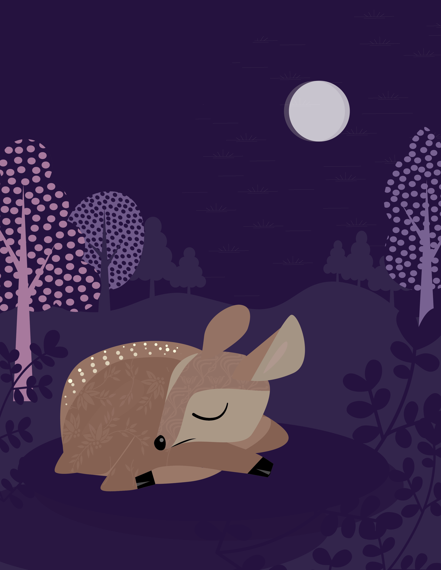 Deer in the moonlight - image 1 - student project