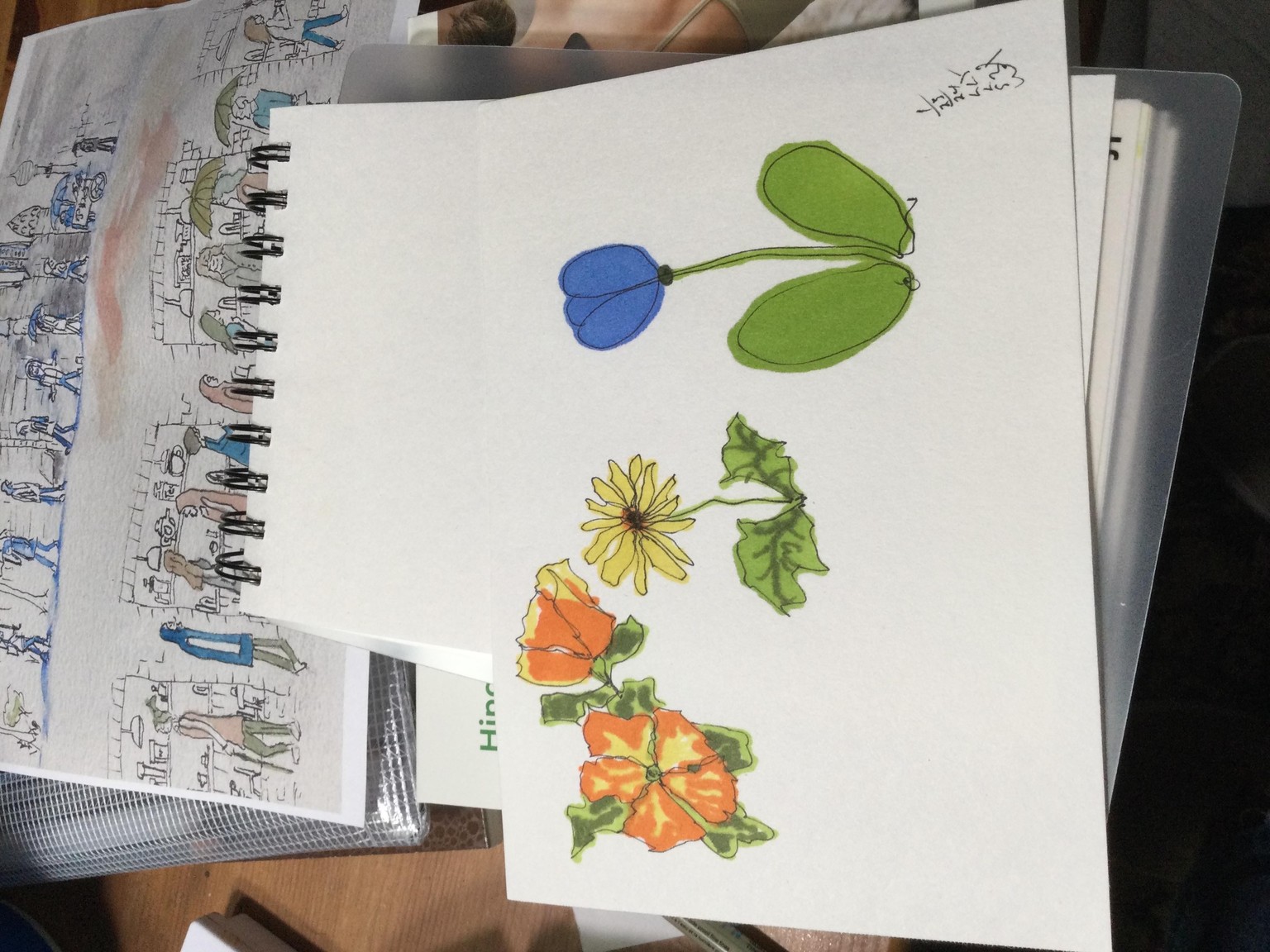Loose sketching flowers - image 1 - student project