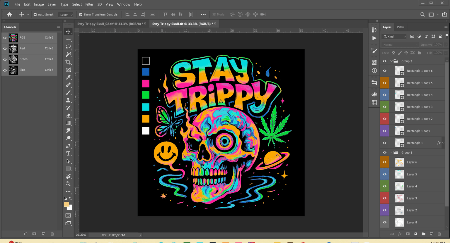 Stay Trippy Skull - image 2 - student project
