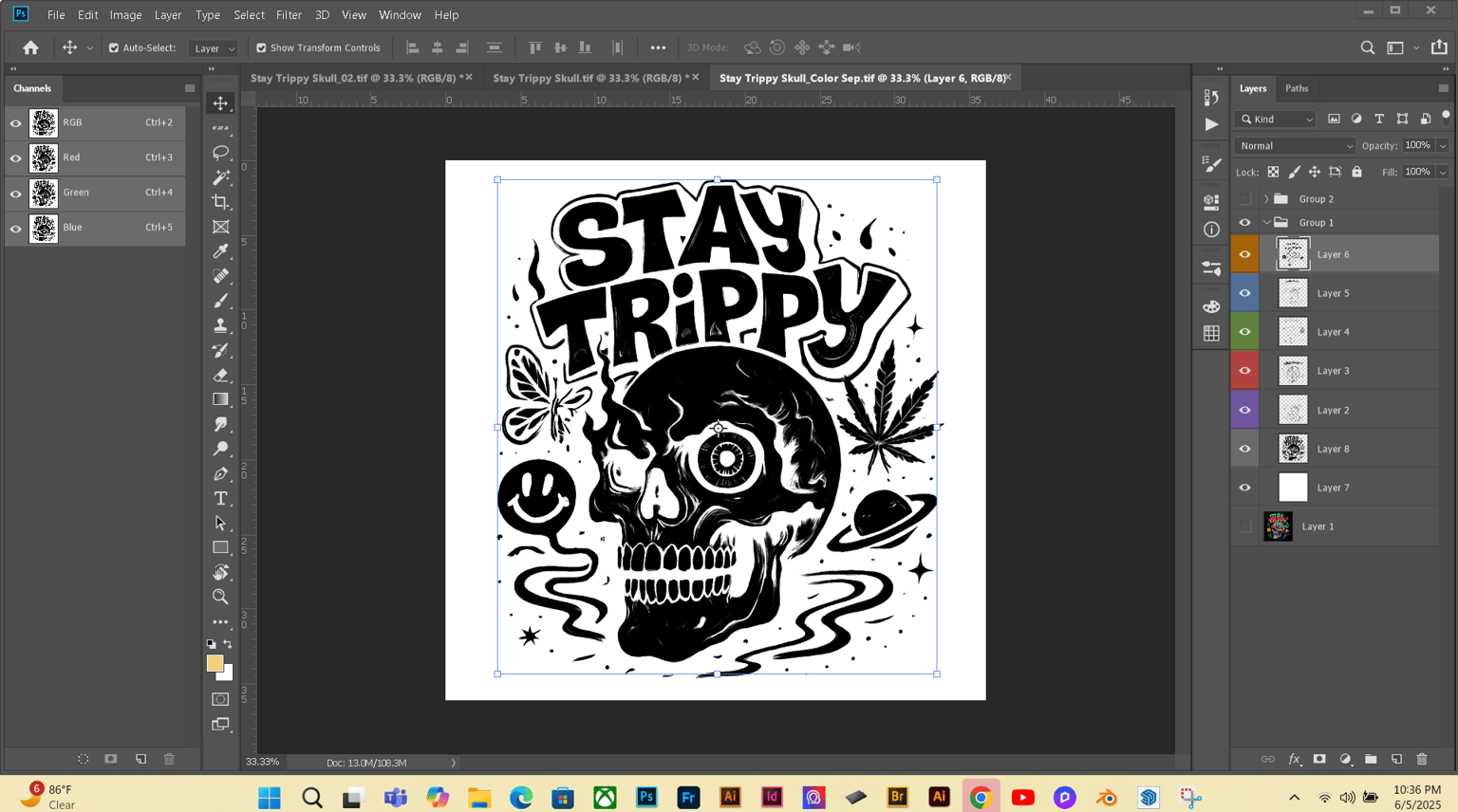Stay Trippy Skull - image 3 - student project