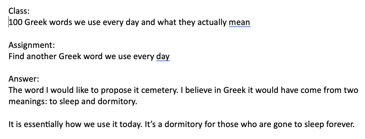 Greek word we use every day - image 1 - student project