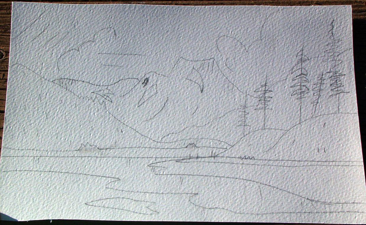 First Landscape in Watercolor - image 5 - student project